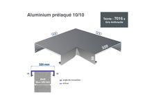 Angle sortant/rentrant pour couvertine 32 cm ECO gris anthracite RAL 7016